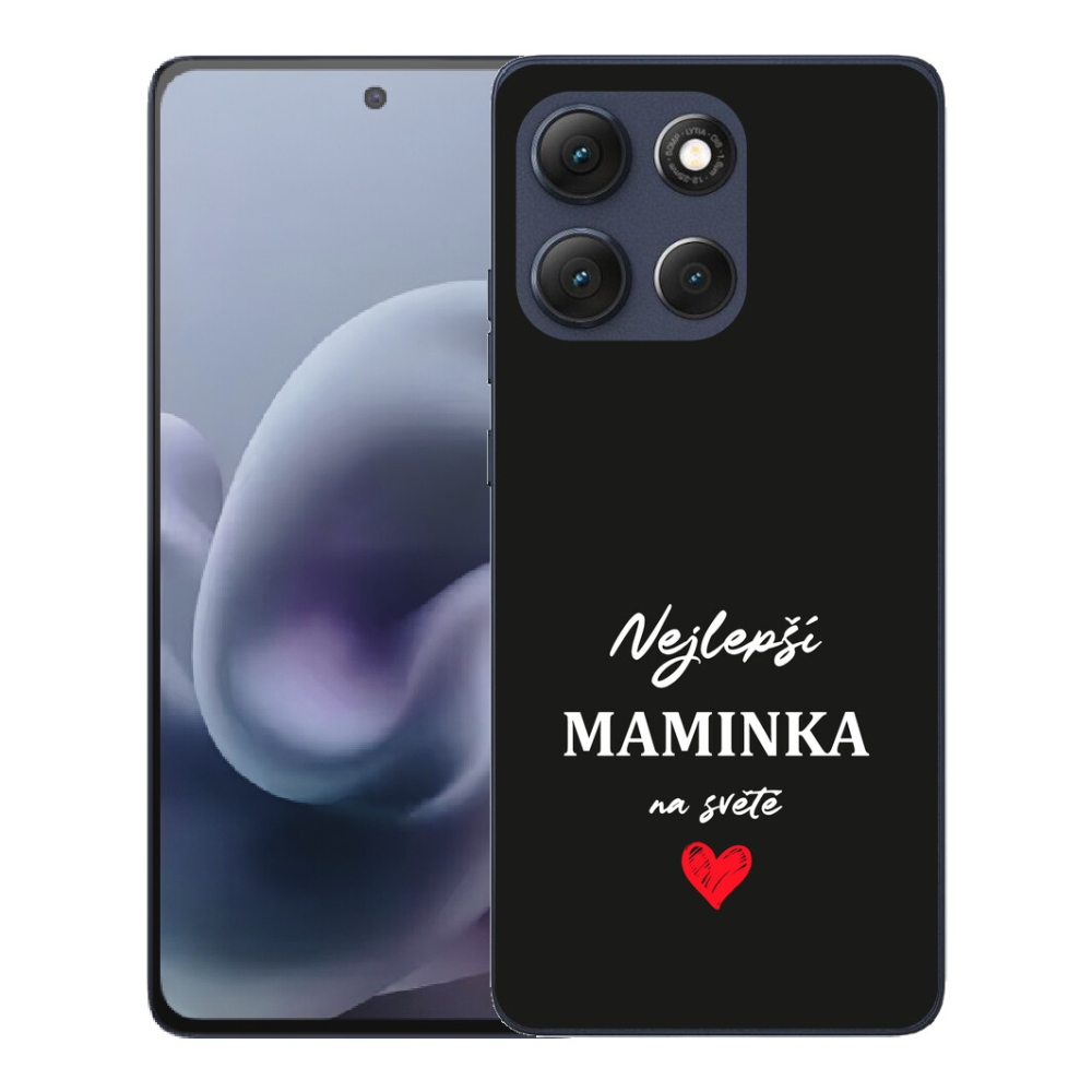 Gélový obal mmCase pre Motorola Moto G86 5G – najlepšia mama 1, čierne pozadie