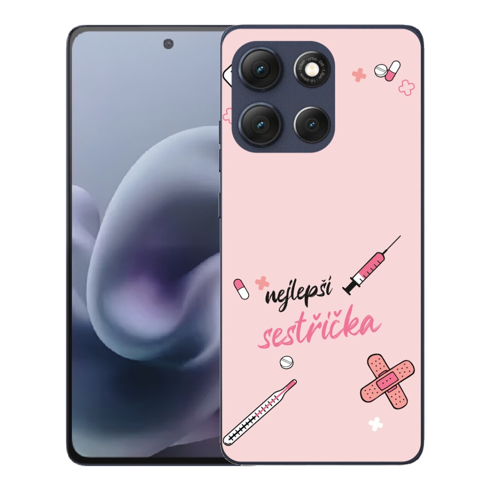 Gélové puzdro mmCase pre Motorola Moto G86 5G – najlepšia sestrička na ružovom pozadí