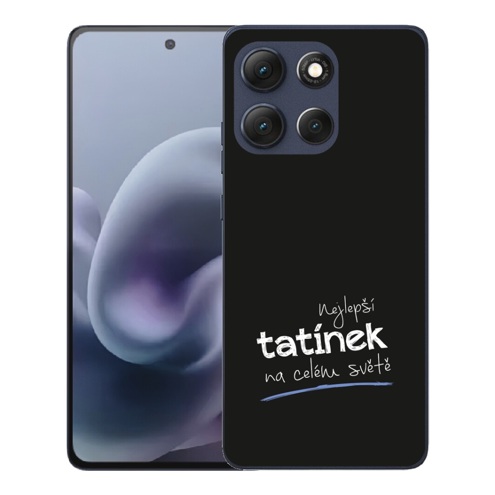 Gélový obal mmCase pre Motorola Moto G86 5G – Najlepší otec 4, čierne pozadie