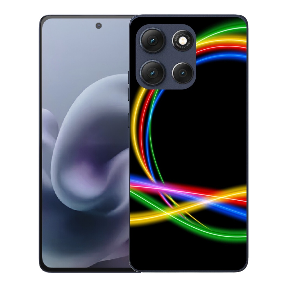 Gélový obal mmCase pre Motorola Moto G86 5G – neónové kruhy