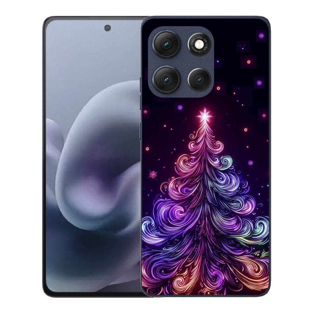 Gélové puzdro mmCase pre Motorola Moto G86 5G – neónový vianočný stromček 1