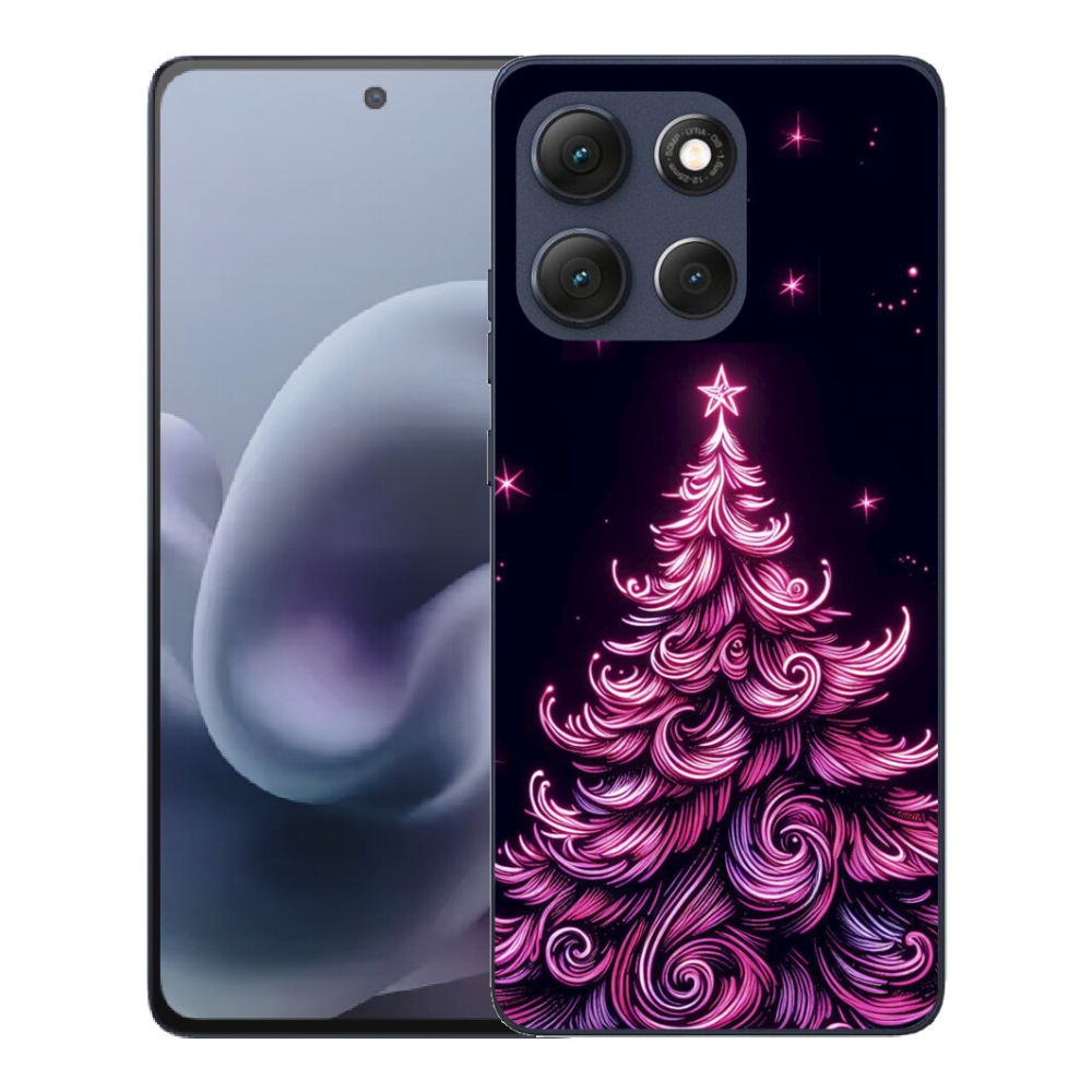 Gélové puzdro mmCase pre Motorola Moto G86 5G – neónový vianočný stromček 2
