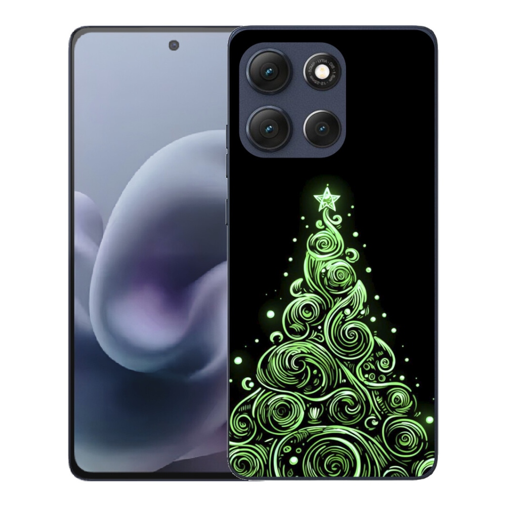 Gélové puzdro mmCase pre Motorola Moto G86 5G – neónový vianočný stromček 3