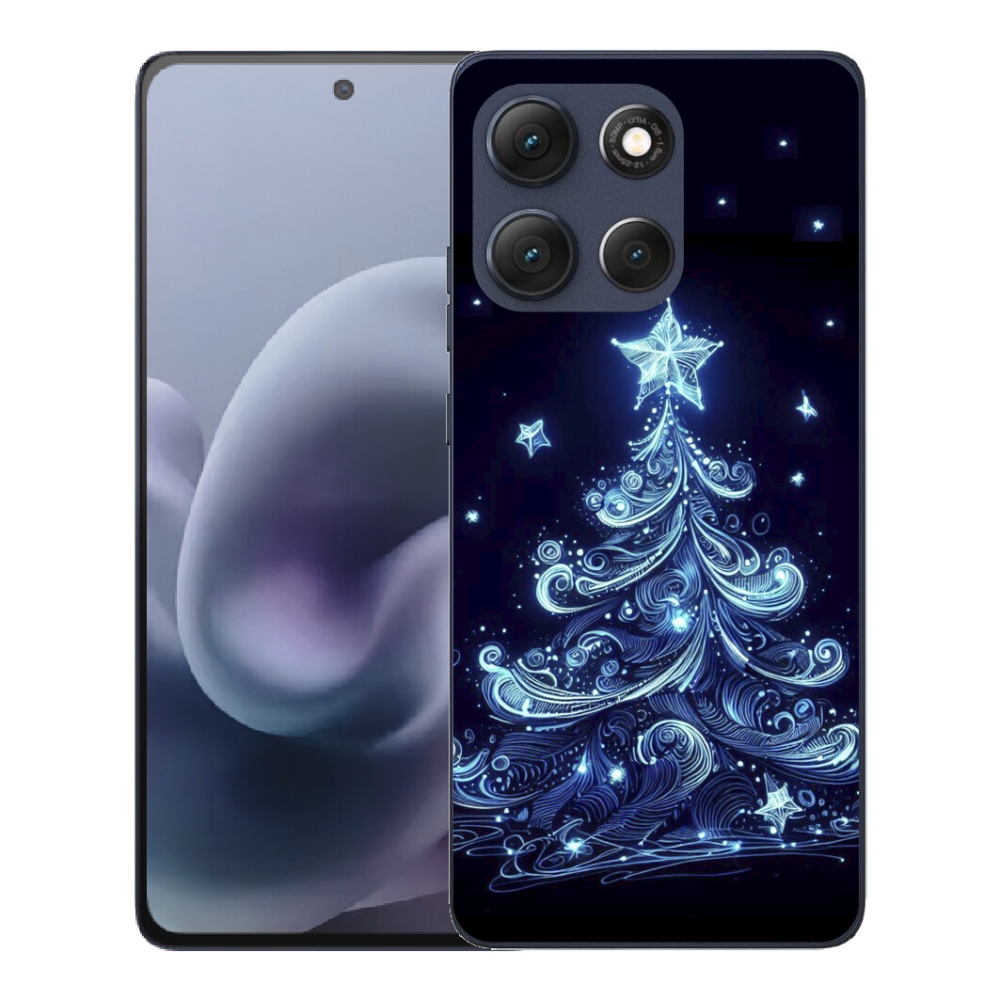 Gélové puzdro mmCase pre Motorola Moto G86 5G – neónový vianočný stromček 4