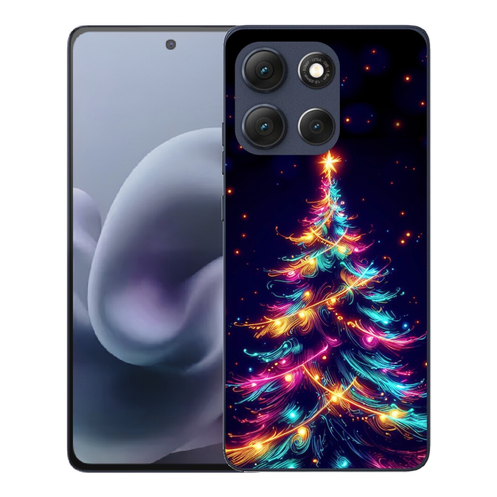 Gélové puzdro mmCase pre Motorola Moto G86 5G – neónový vianočný stromček