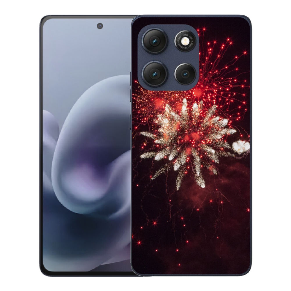 Gélový obal mmCase pre Motorola Moto G86 5G – ohňostroj