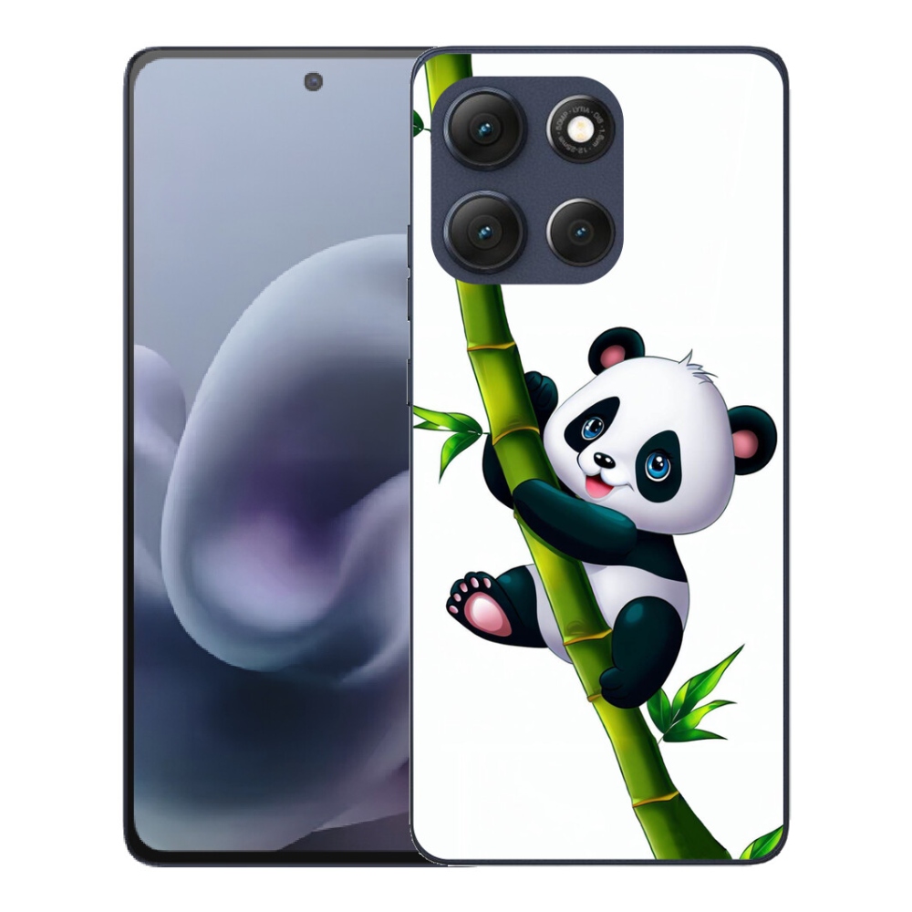 Gélový obal mmCase pre Motorola Moto G86 5G – panda na bambuse