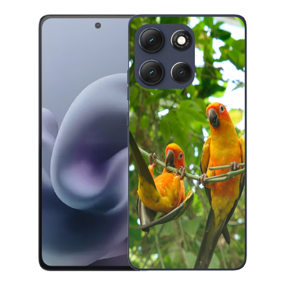 Gélový obal mmCase pre Motorola Moto G86 5G – papagáje aratingy