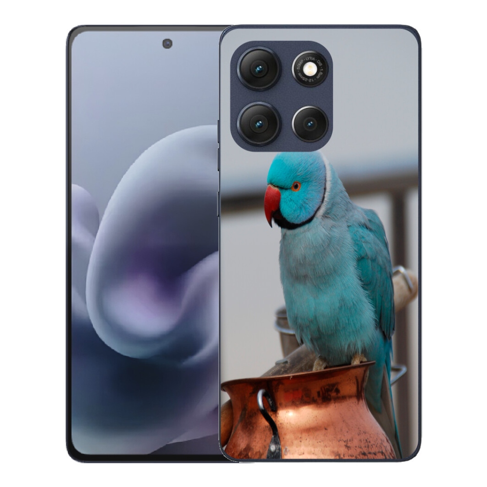 Gélový obal mmCase pre Motorola Moto G86 5G – modrý papagáj alexandr