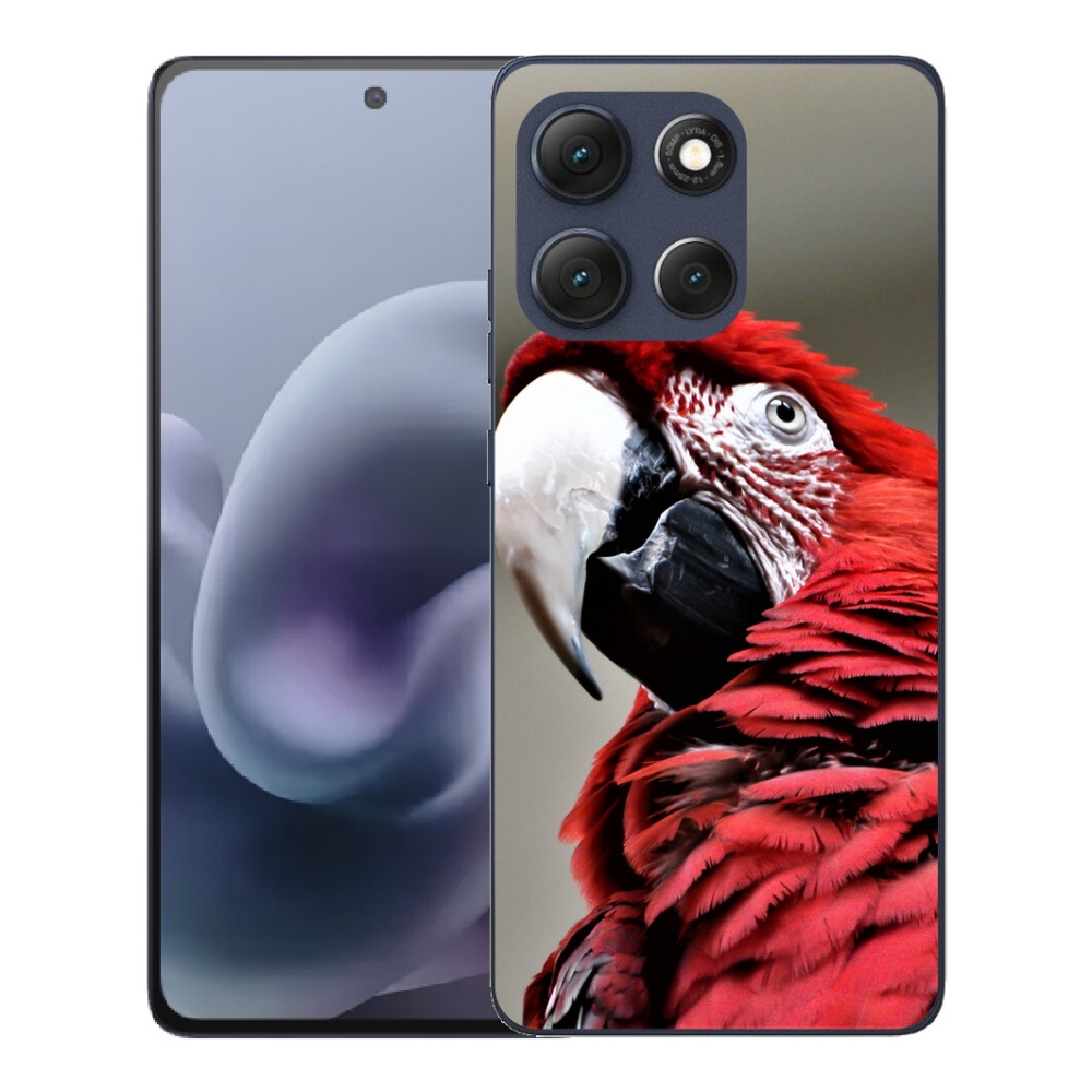 Gélový obal mmCase pre Motorola Moto G86 5G – červený papagáj ara