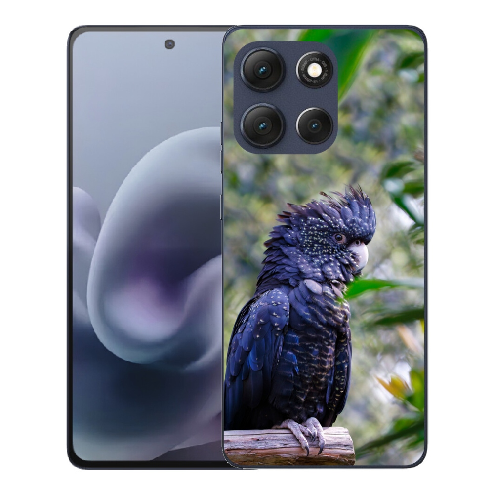 Gélový obal mmCase pre Motorola Moto G86 5G – čierny kakadu