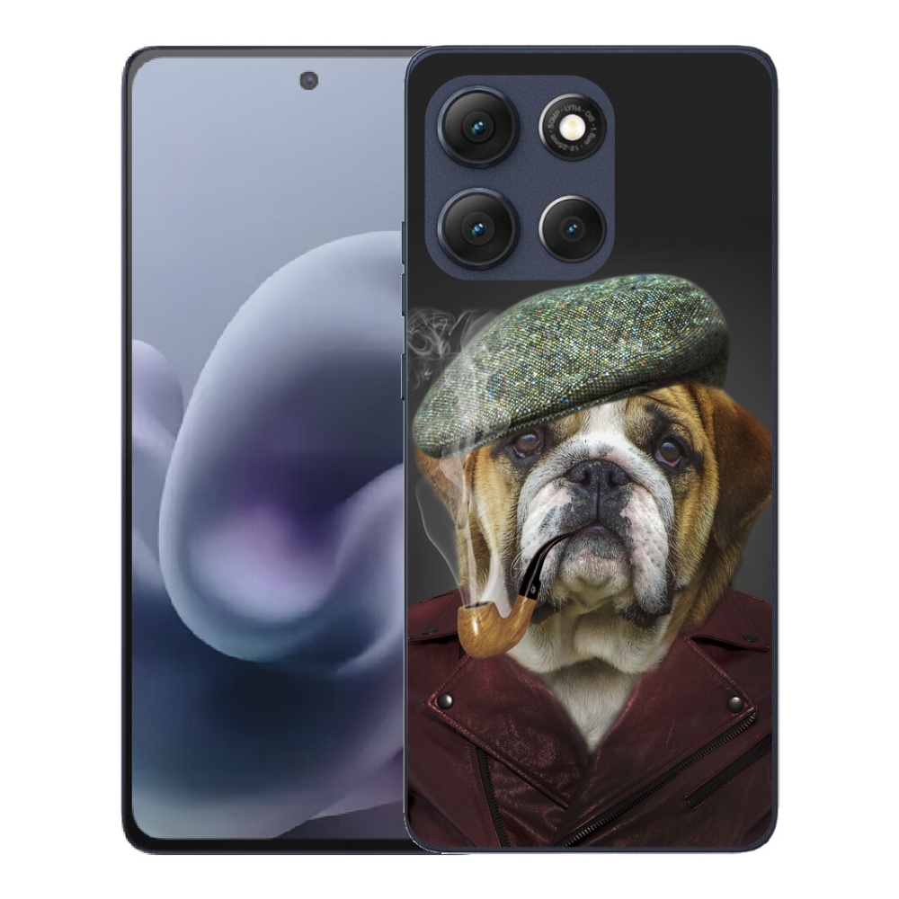 Gélový obal mmCase na Motorola Moto G86 5G – pes s fajkou