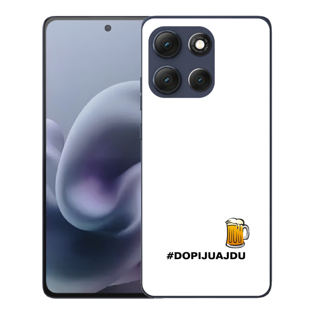 Gélový obal mmCase pre Motorola Moto G86 5G – motív piva 1, biele pozadie