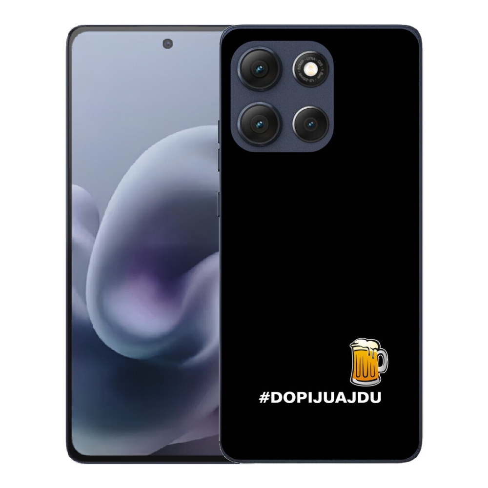 Gélové puzdro mmCase pre Motorola Moto G86 5G – motív piva 1, čierne pozadie