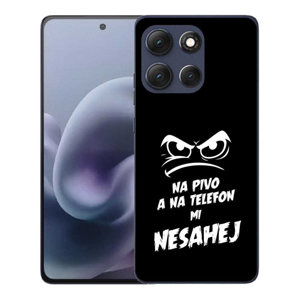 Gélový obal mmCase pre Motorola Moto G86 5G – motív piva 2, čierne pozadie