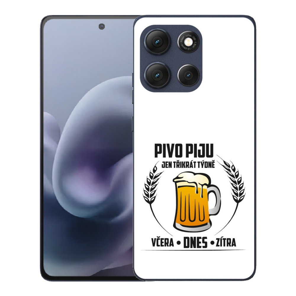 Gélový obal mmCase pre Motorola Moto G86 5G – motív piva na bielom pozadí