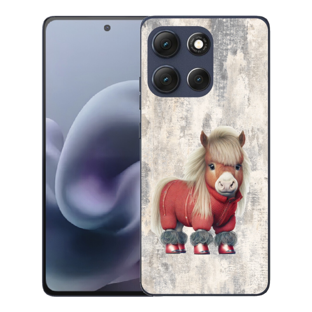 Gélový obal mmCase pre Motorola Moto G86 5G – poník v svetri