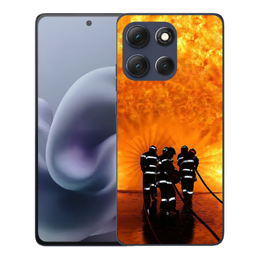 Gélový obal mmCase pre Motorola Moto G86 5G – ohnivý