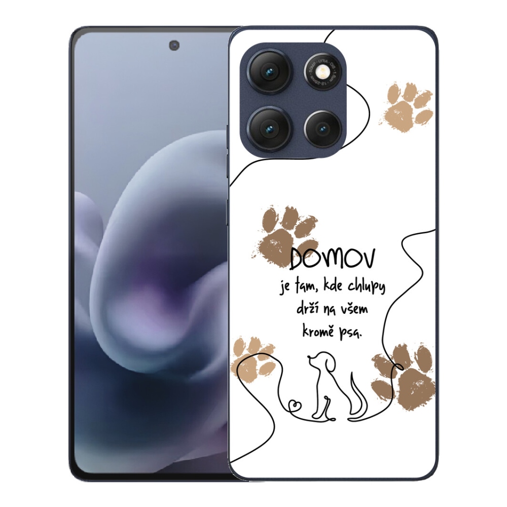 Gélový obal mmCase pre Motorola Moto G86 5G – motív so psom na bielom pozadí