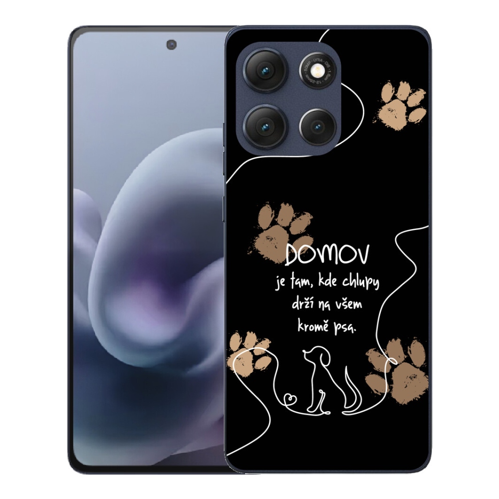 Gélový obal mmCase pre Motorola Moto G86 5G – motív so psom na čiernom pozadí