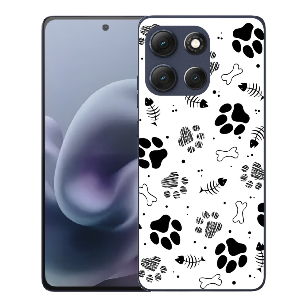 Gélové puzdro mmCase pre Motorola Moto G86 5G – psie labky 1