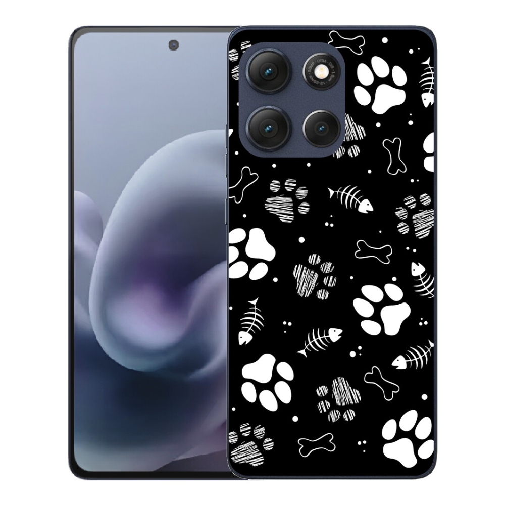 Gélový obal mmCase pre Motorola Moto G86 5G – psie labky