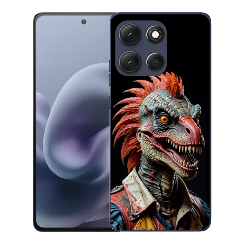 Gélový obal mmCase pre Motorola Moto G86 5G – punkový dinosaurus