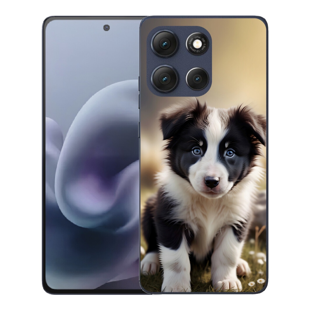 Gélový obal mmCase pre Motorola Moto G86 5G – roztomilý border kolie