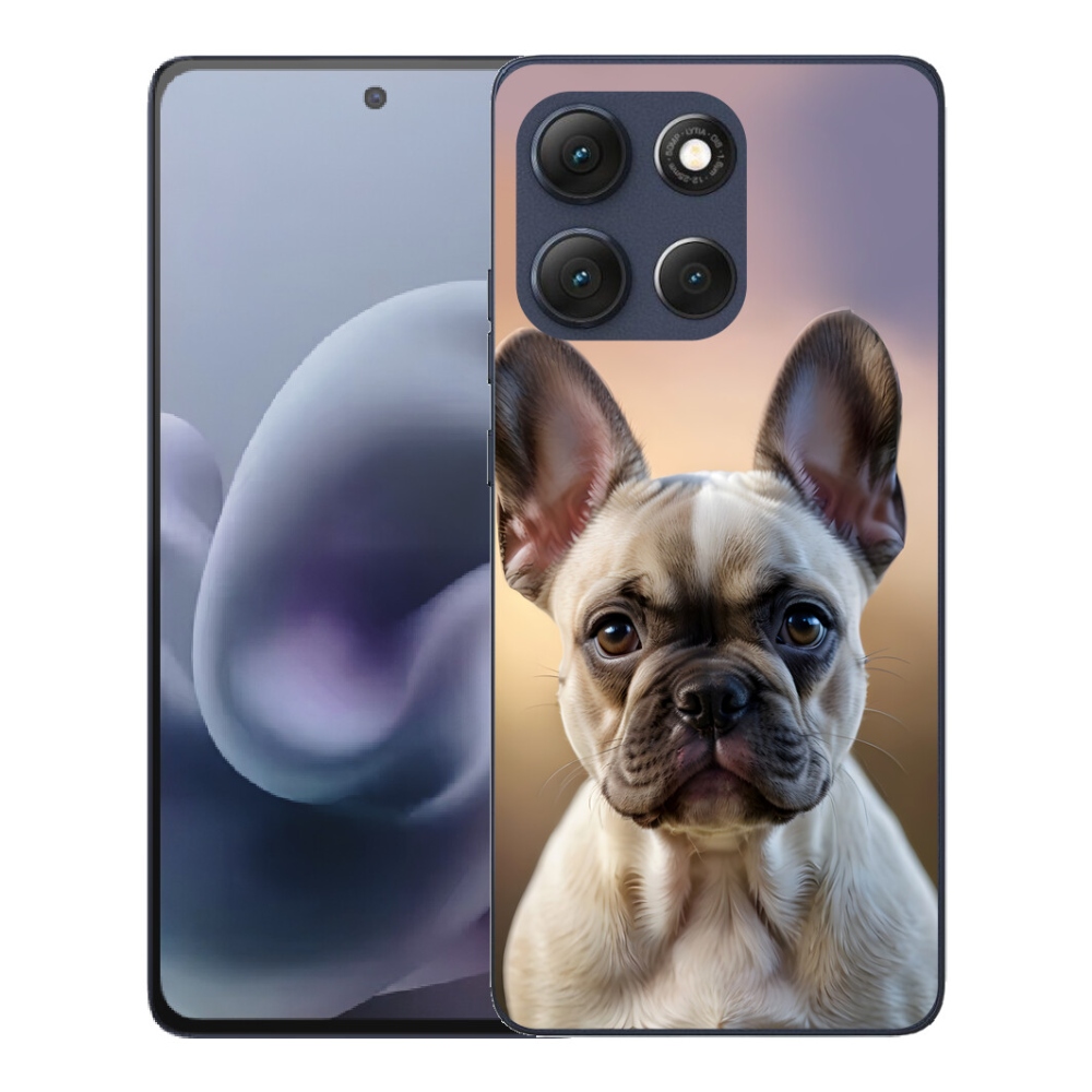 Gélové puzdro mmCase pre Motorola Moto G86 5G – roztomilý francúzsky buldoček