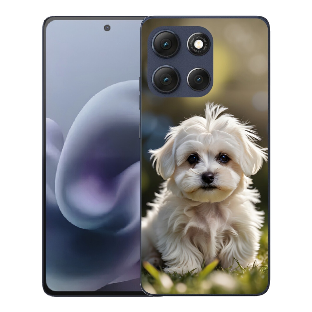 Gélové puzdro mmCase pre Motorola Moto G86 5G – roztomilý maltézsky psík