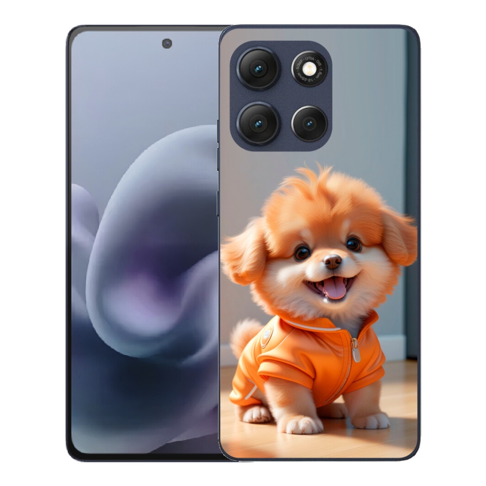 Gélový obal mmCase pre Motorola Moto G86 5G – roztomilý pomeranian v mikine