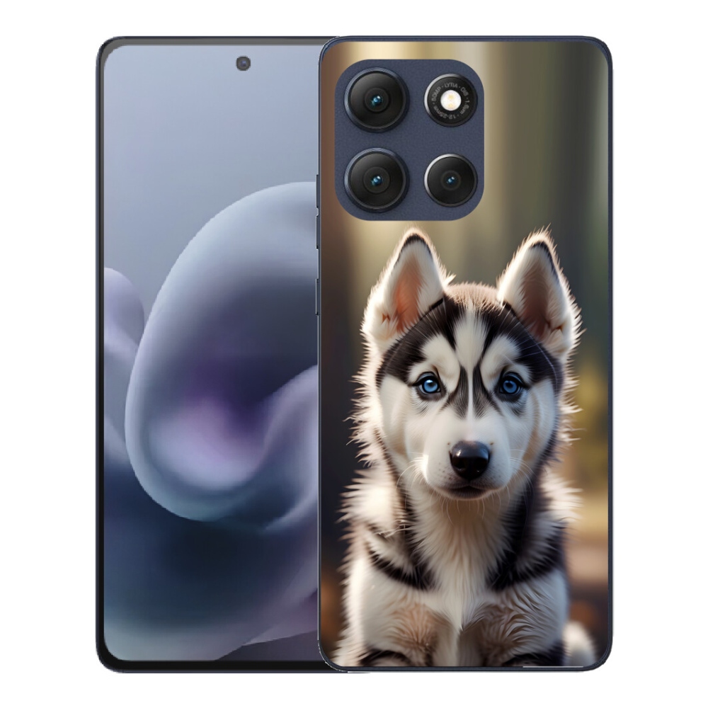 Gélový obal mmCase pre Motorola Moto G86 5G – roztomilý sibírsky husky
