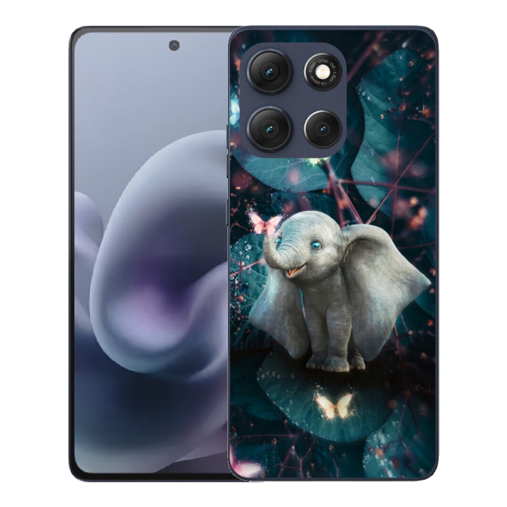 Gélové puzdro mmCase pre Motorola Moto G86 5G – roztomilý slon