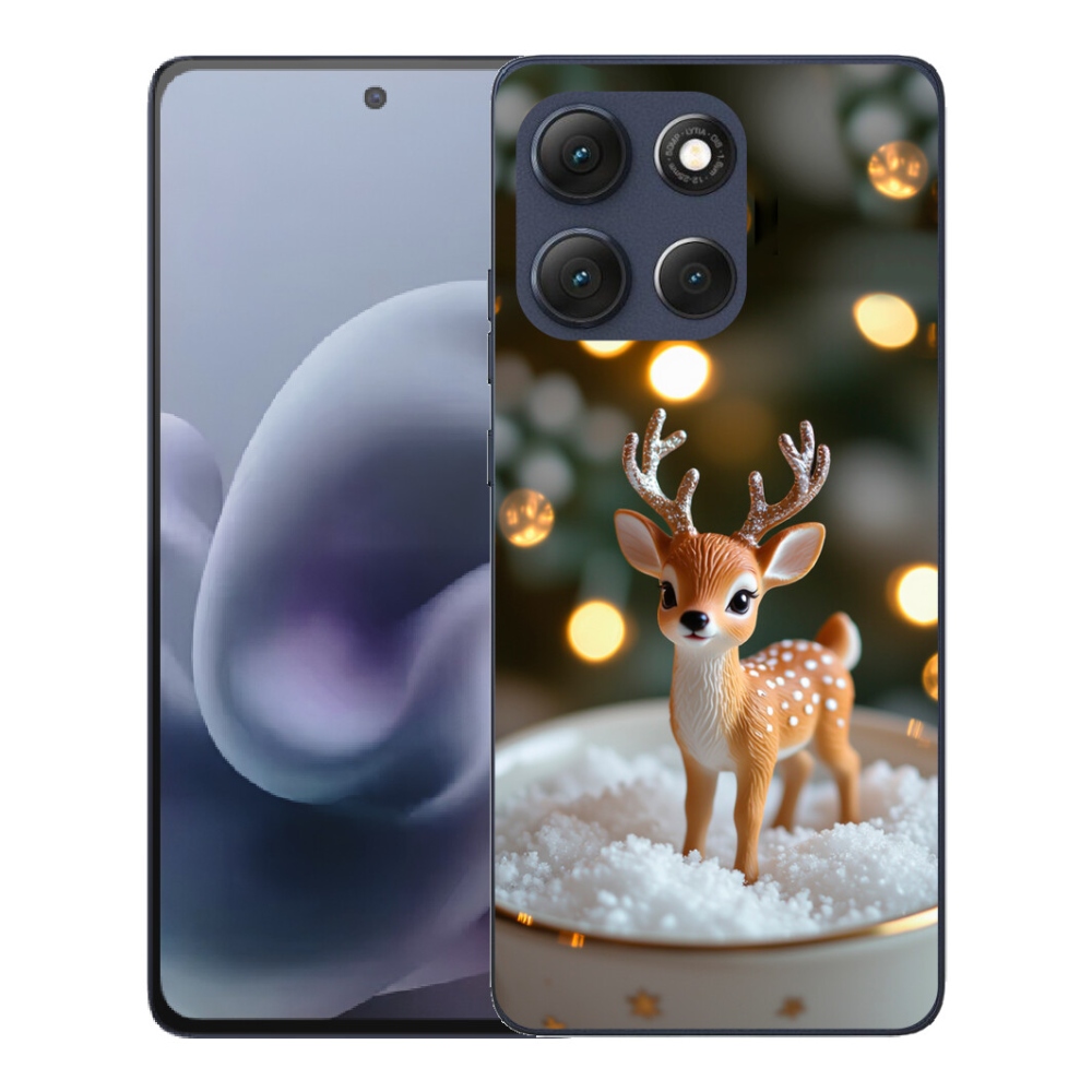 Gélové puzdro mmCase pre Motorola Moto G86 5G – roztomilý vianočný jeleň