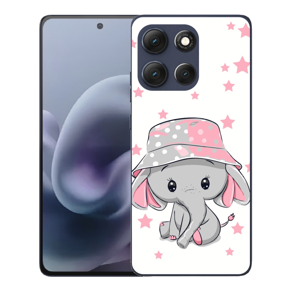 Gélový obal mmCase pre Motorola Moto G86 5G – ružový slon