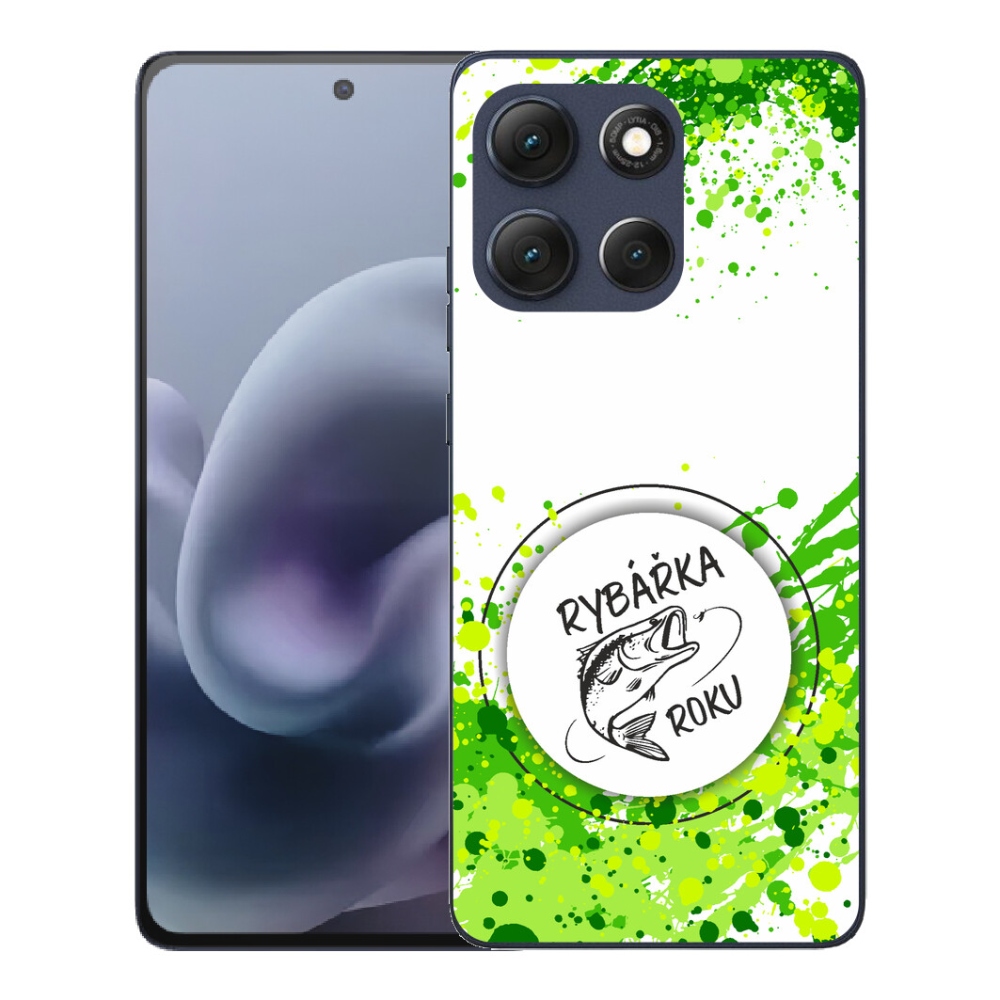 Gélový obal mmCase pre Motorola Moto G86 5G – „Rybárka roka“ na bielom pozadí