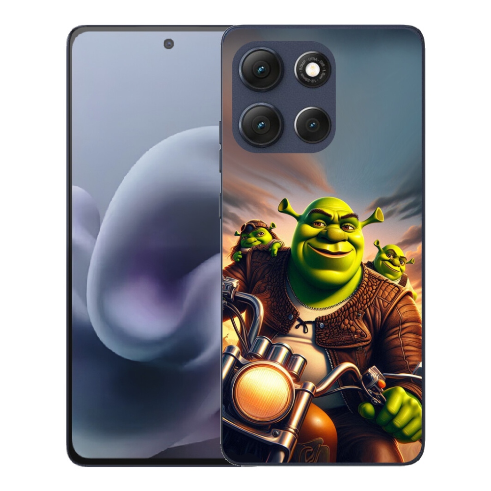 Gélový obal mmCase pre Motorola Moto G86 5G – Shrek na motorke
