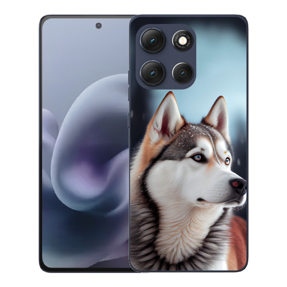 Gélový obal mmCase pre Motorola Moto G86 5G – sibírsky husky
