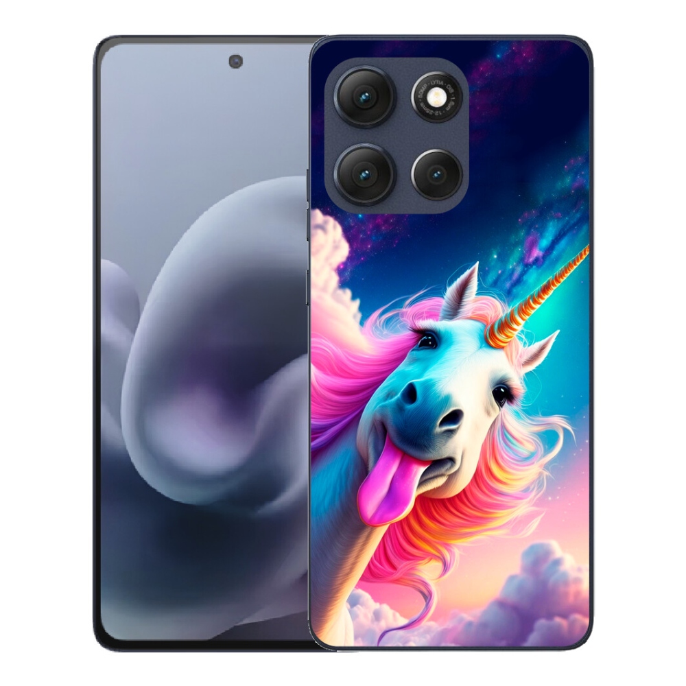 Gélový obal mmCase pre Motorola Moto G86 5G – bláznivý jednorožec
