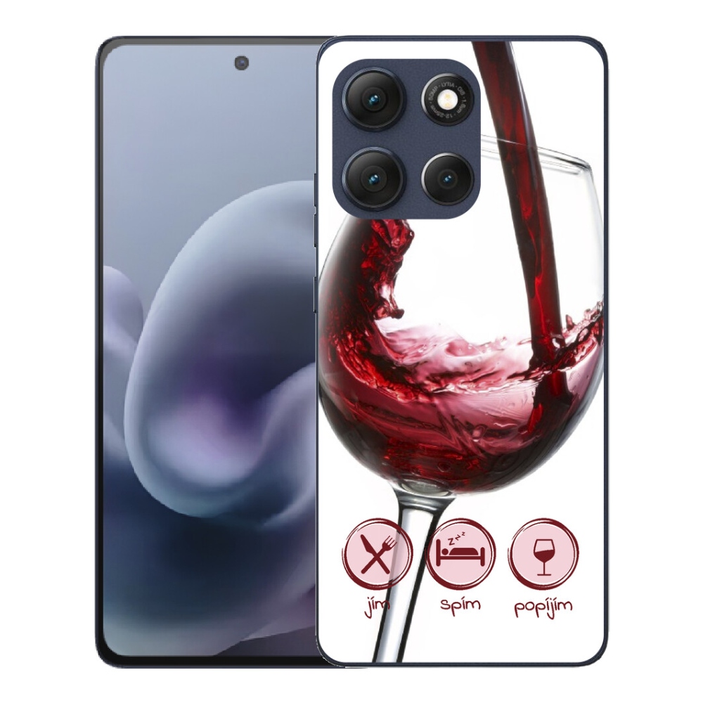 Gélové puzdro mmCase pre Motorola Moto G86 5G – pohár červeného vína
