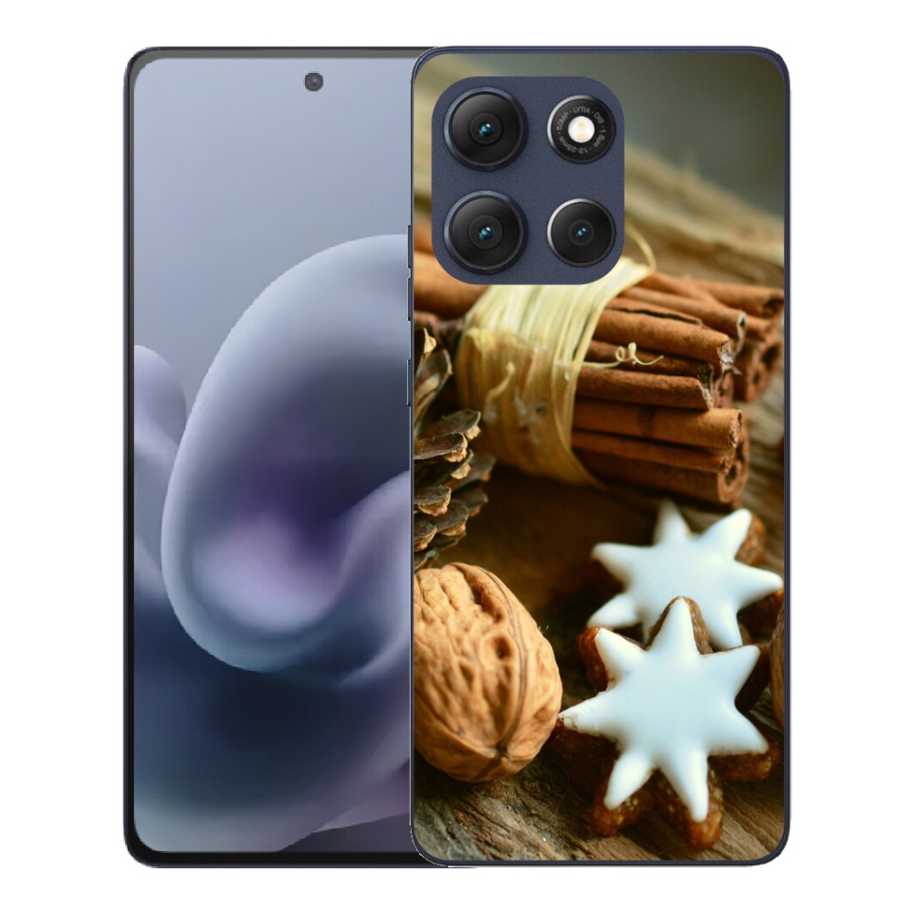 Gélový obal mmCase pre Motorola Moto G86 5G – škorica a perníky