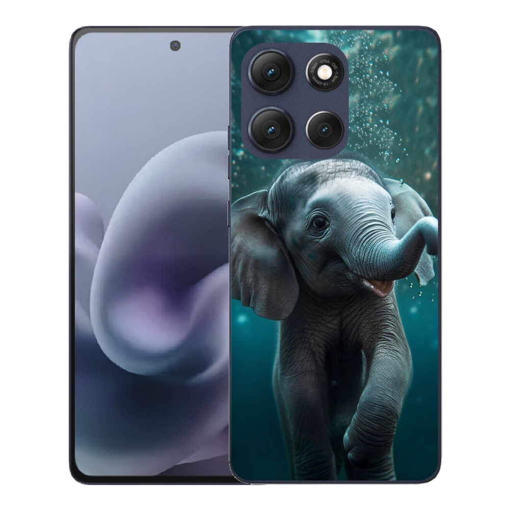 Gélový obal mmCase pre Motorola Moto G86 5G – slon pod vodou
