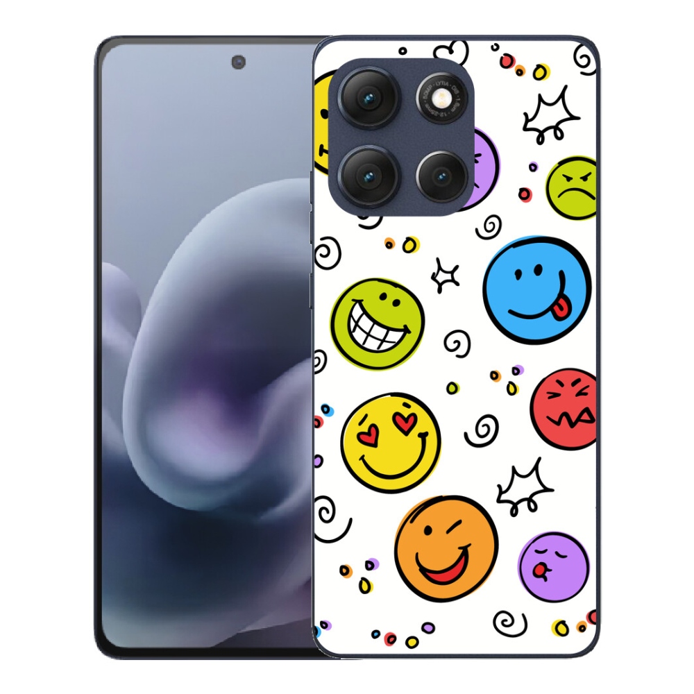 Gélový obal mmCase pre Motorola Moto G86 5G – smajlíky