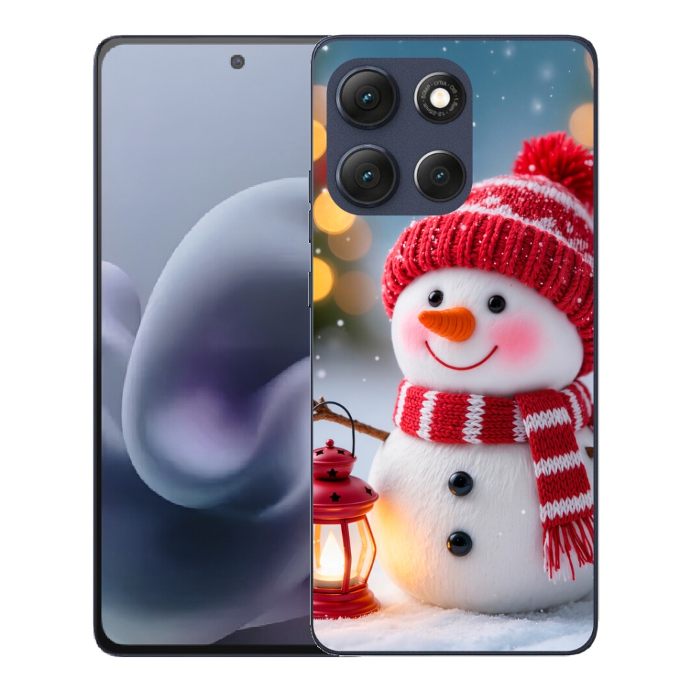 Gélový obal mmCase pre Motorola Moto G86 5G – snehuliak 2