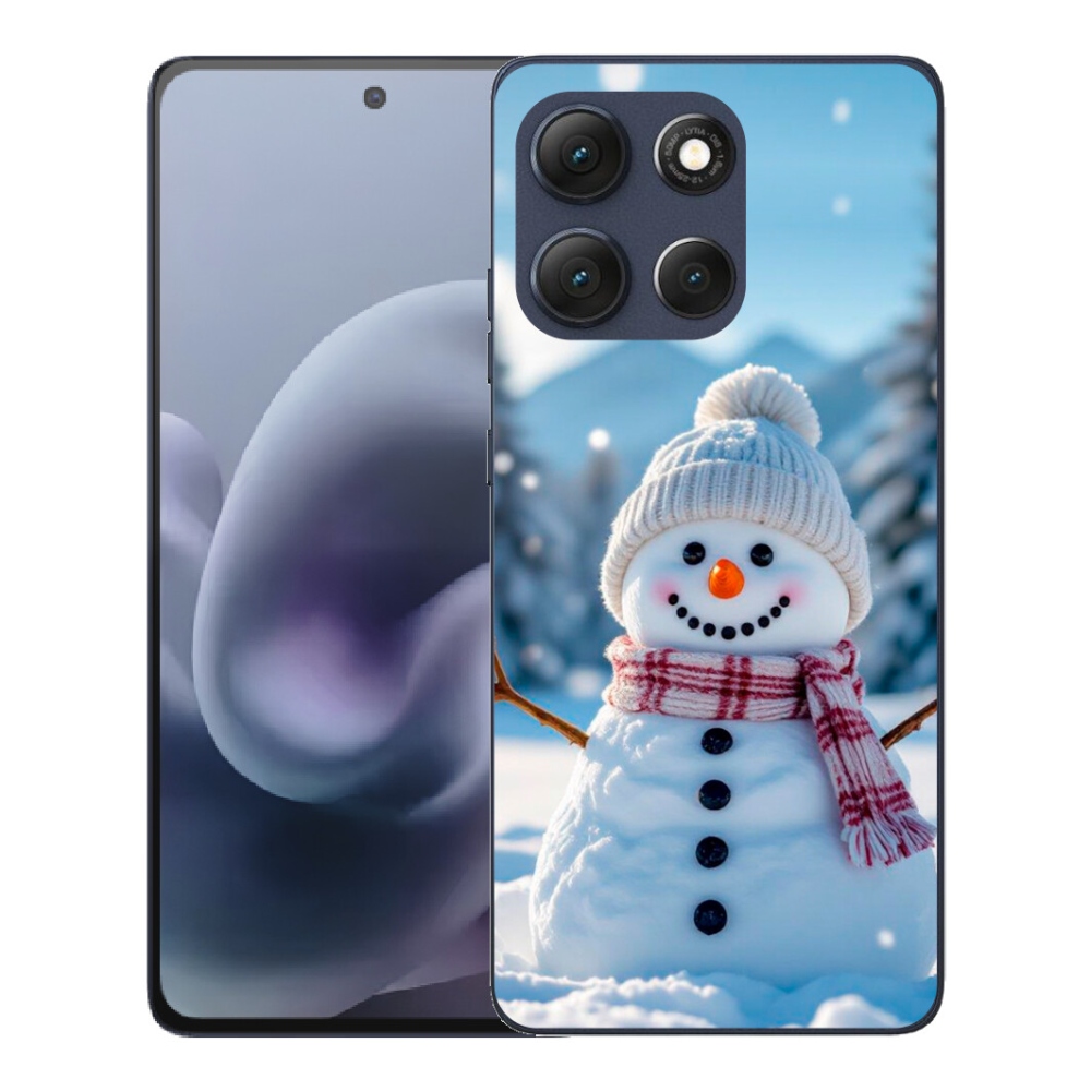Gélový obal mmCase pre Motorola Moto G86 5G – snehuliak 3