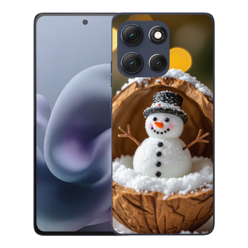 Gélový obal mmCase pre Motorola Moto G86 5G – snehuliak 4