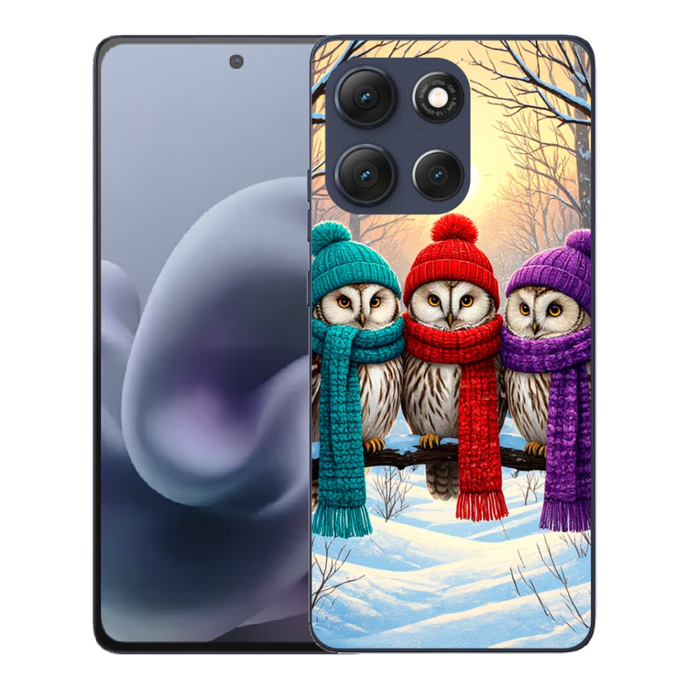 Gélový obal mmCase pre Motorola Moto G86 5G – soví priatelia
