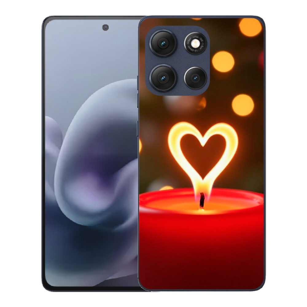 Gélový obal mmCase pre Motorola Moto G86 5G – srdce z plameňa