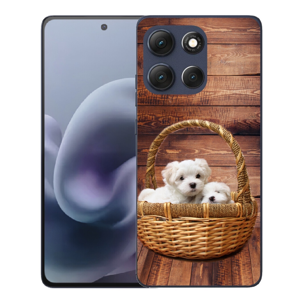 Gélový obal mmCase pre Motorola Moto G86 5G – šteniatka