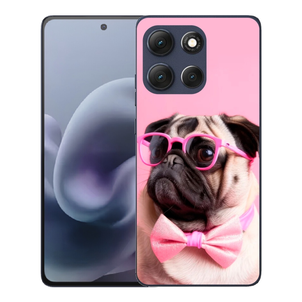Gélový obal mmCase pre Motorola Moto G86 5G – štýlový mops